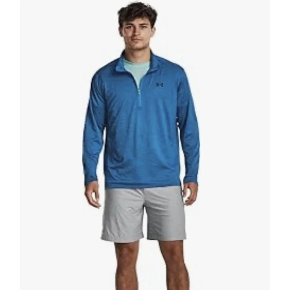 NEW! Under Armour Mens UA Tech Vent 1/2 Zip Blue Long Sleeve Stretch Small (a58)